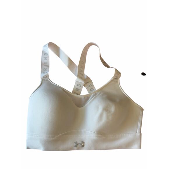 Under Armour Women's Small White Gray Ultra Light Support Foam Padding Bra - Picture 3 of 11